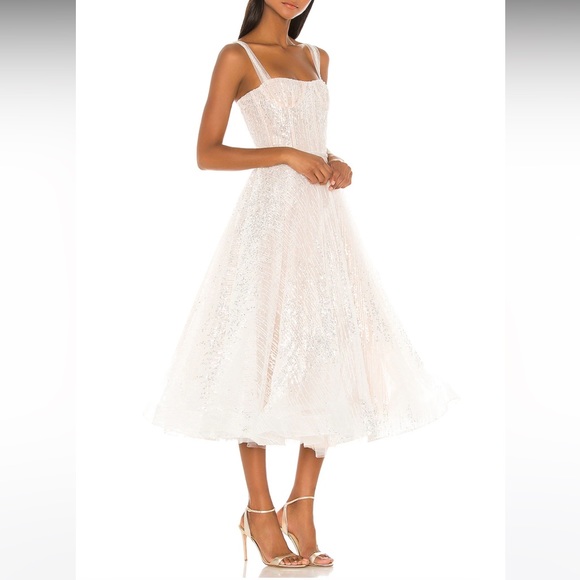 Bronx & Banco Mademoiselle Bridal MIDI Dress Size L - Picture 2 of 9